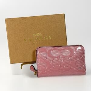 Bags | Coach Rare Pink Signature Soho Mini Clutch Buckle Wallet